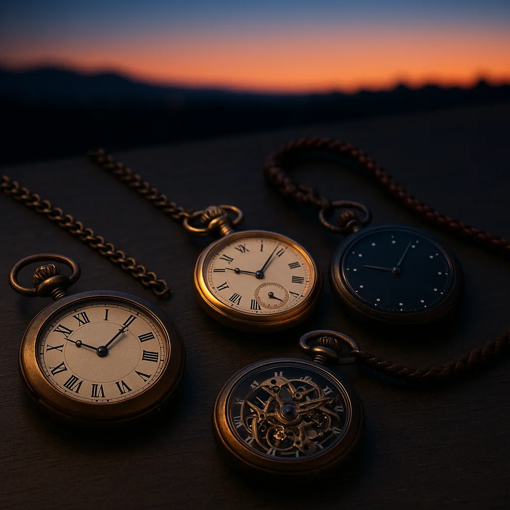 Inviting and Warm Atmosphere Envelops Four Distinct Pocket Watches