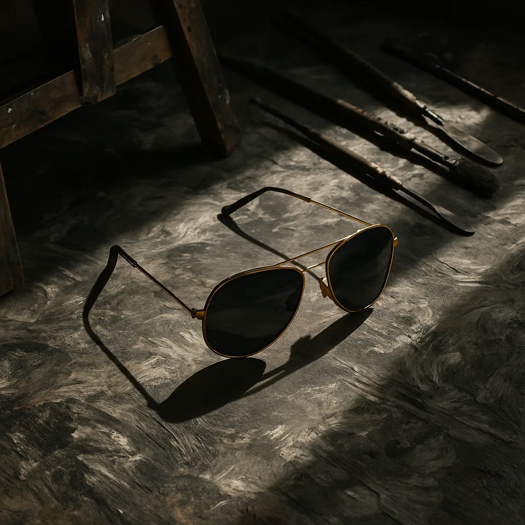 Single Aviator Teardrop Sunglass