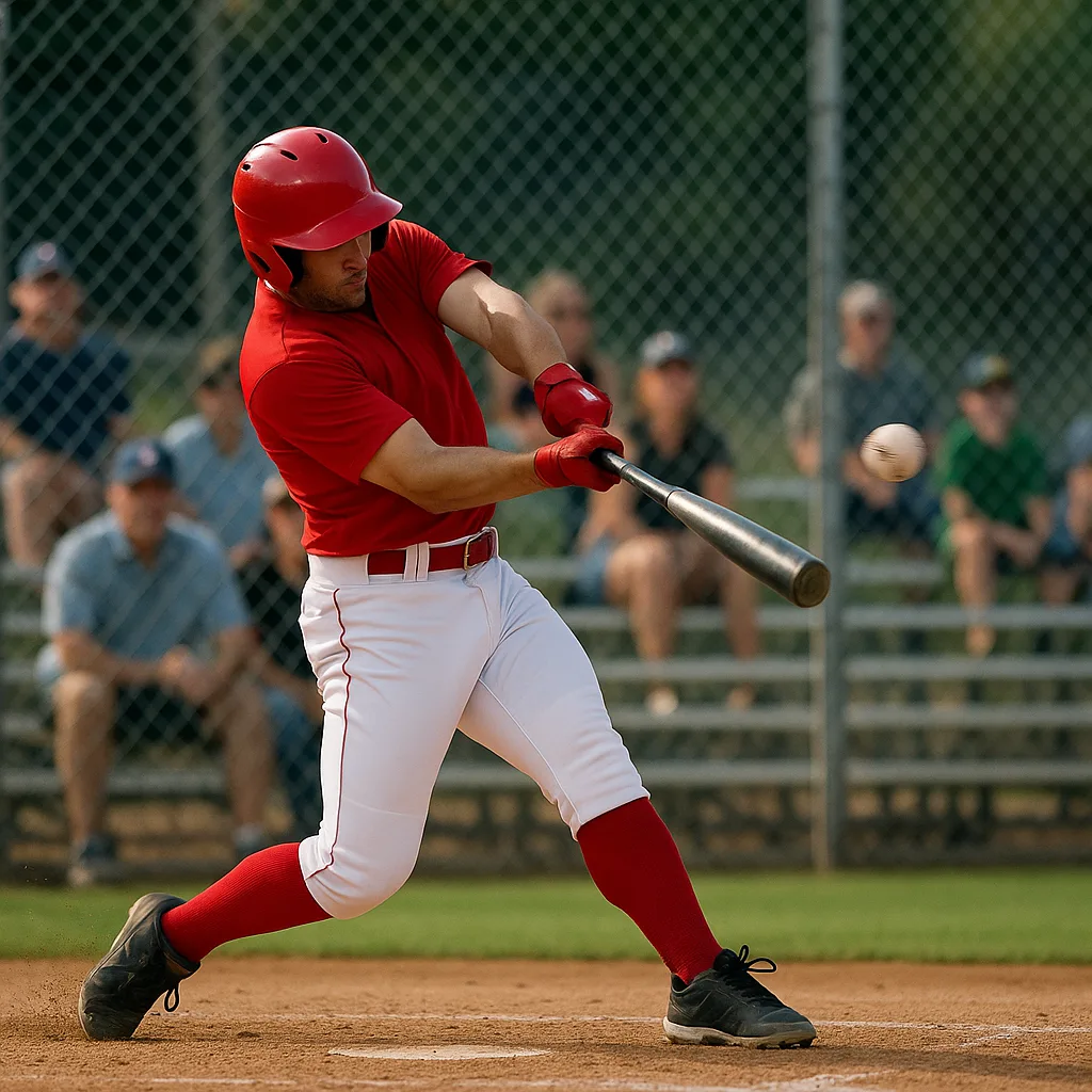 Baseball Player in a Red Jersey