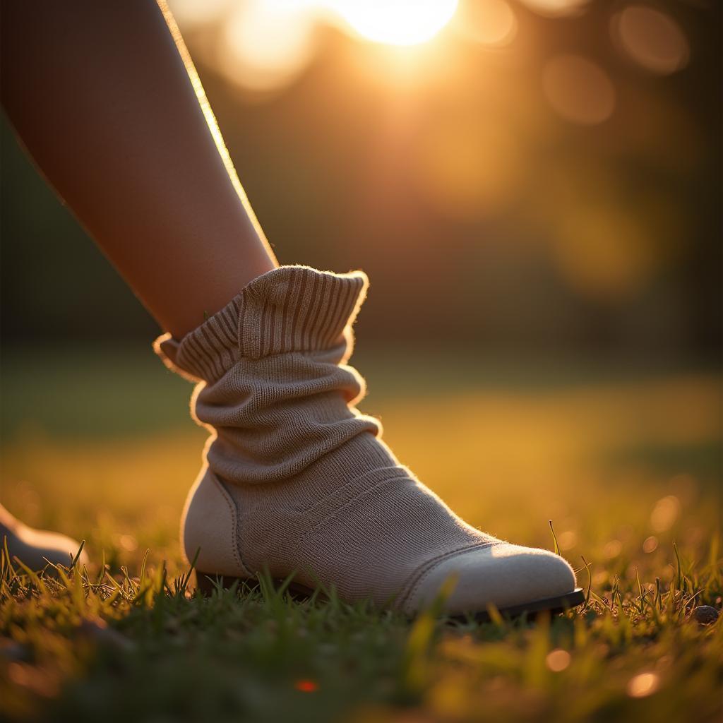 Golden Hour Shoe and Draped Sock Study