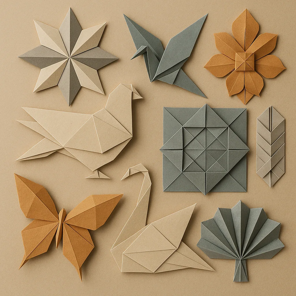 Art Using Paper That Showcases Detailed Origami Creations and Artistically