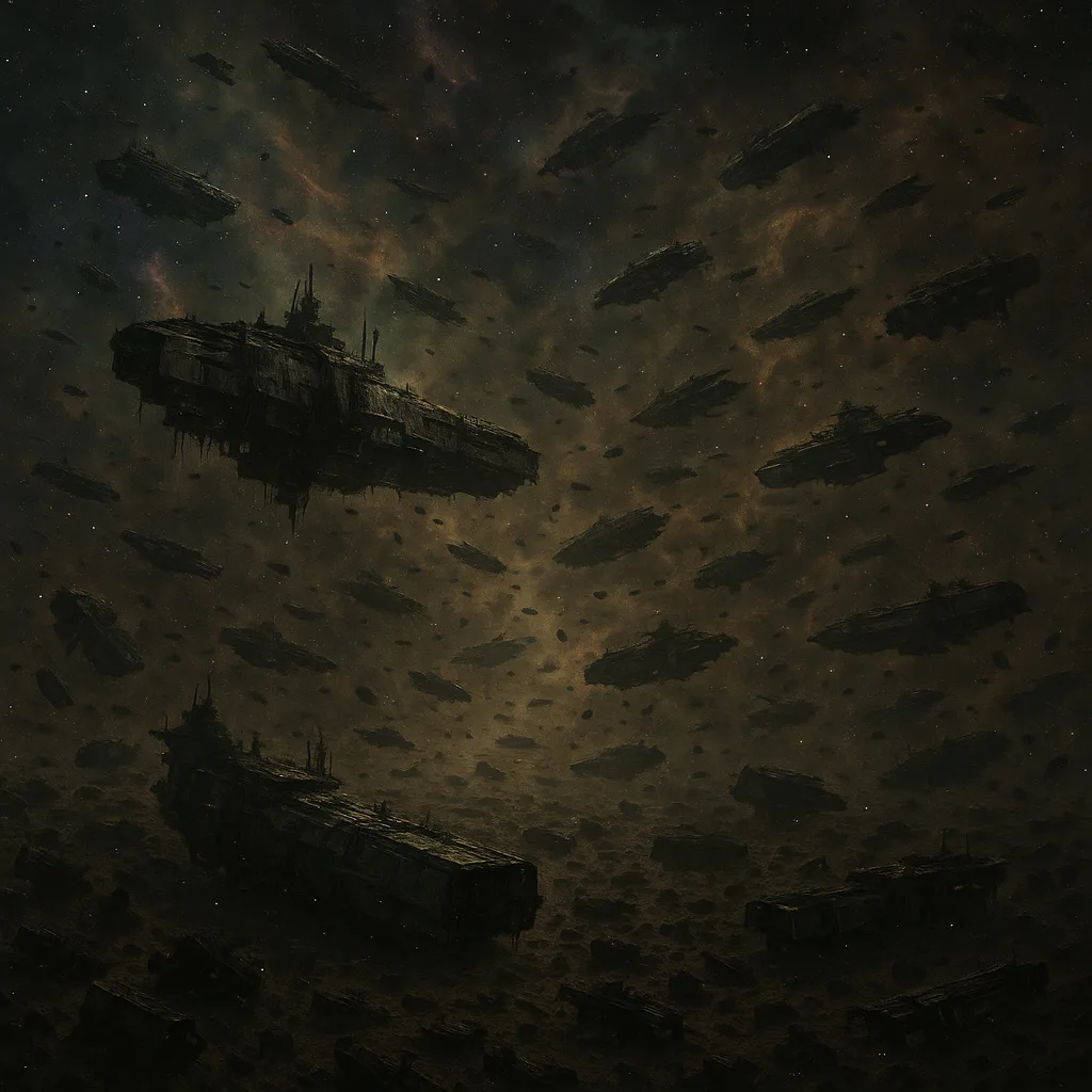 Countless Derelict Spaceships Drift Silently Through a Colossal