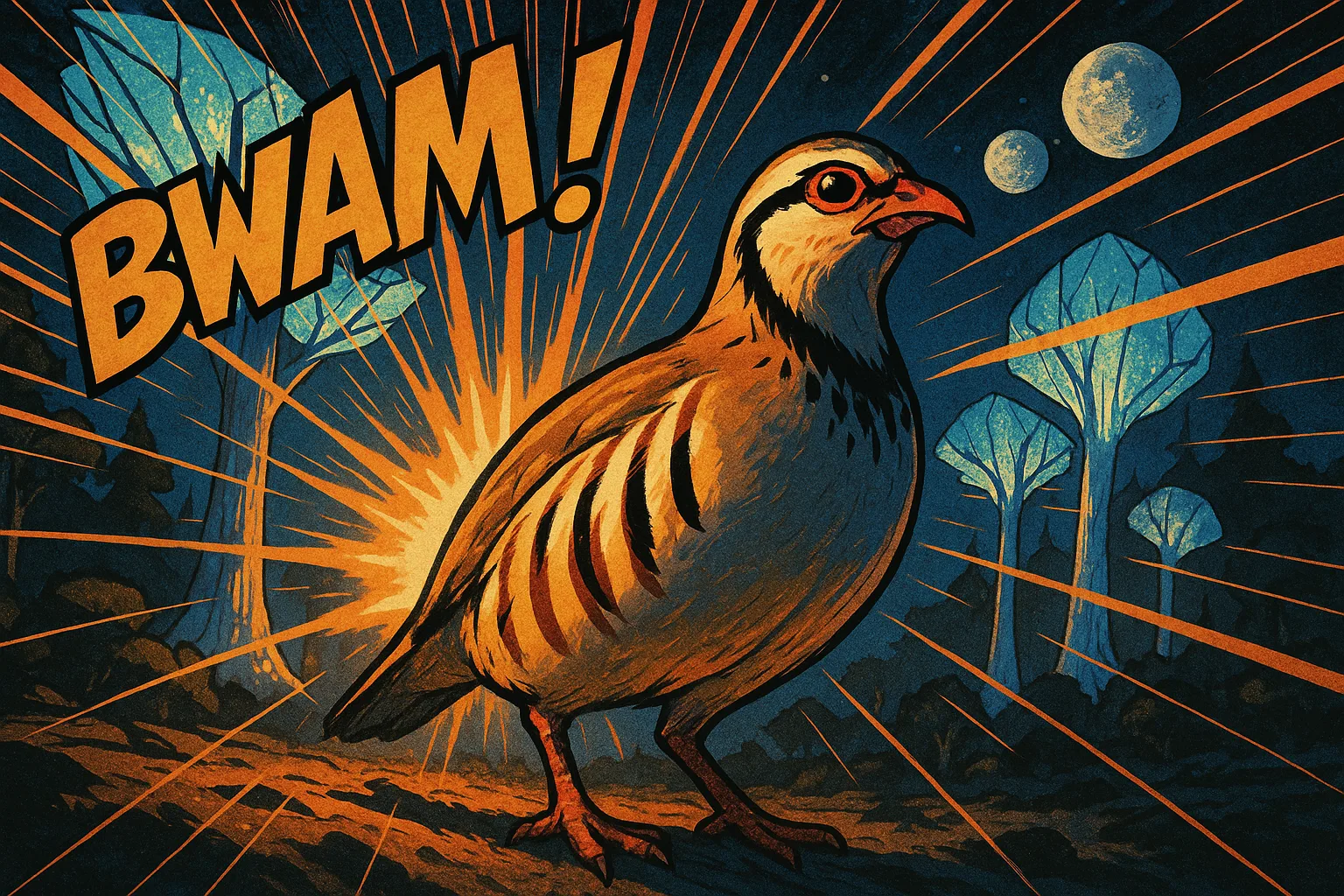 Exploding with Action Lines and Sound Effects Typography