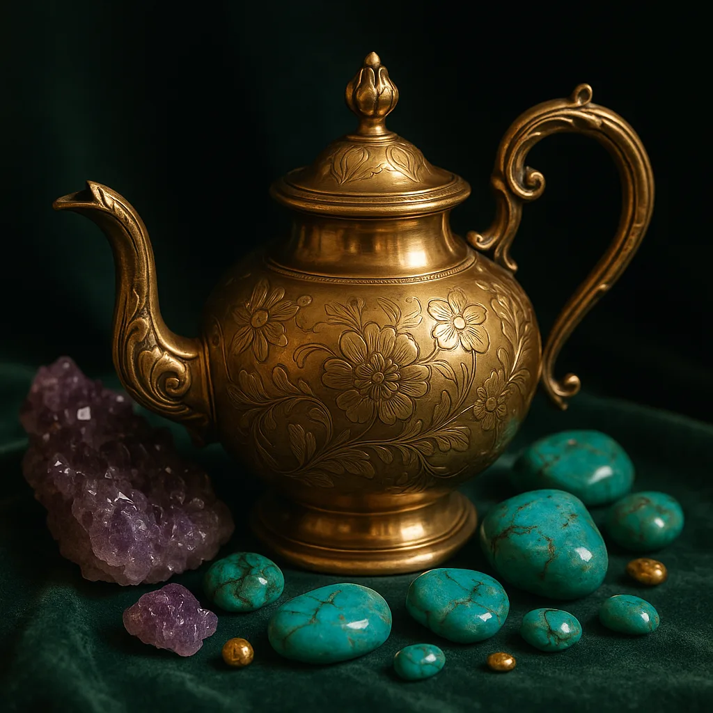 Capture a High-resolution Image of an Antique Brass Teapot