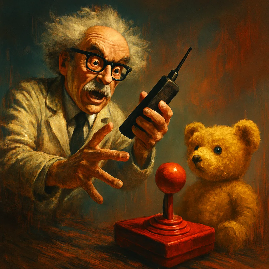 Male Scientist Figure—his Appearance Evoking an Iconic Thinker