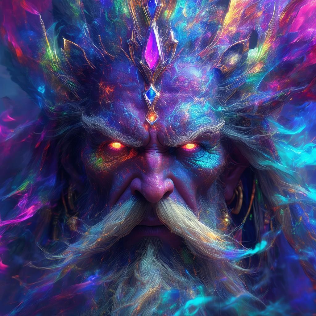 Elder Pagan God in Fluid Animated Closeup