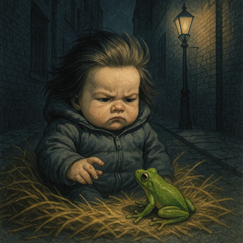 Infant with a Comically Serious