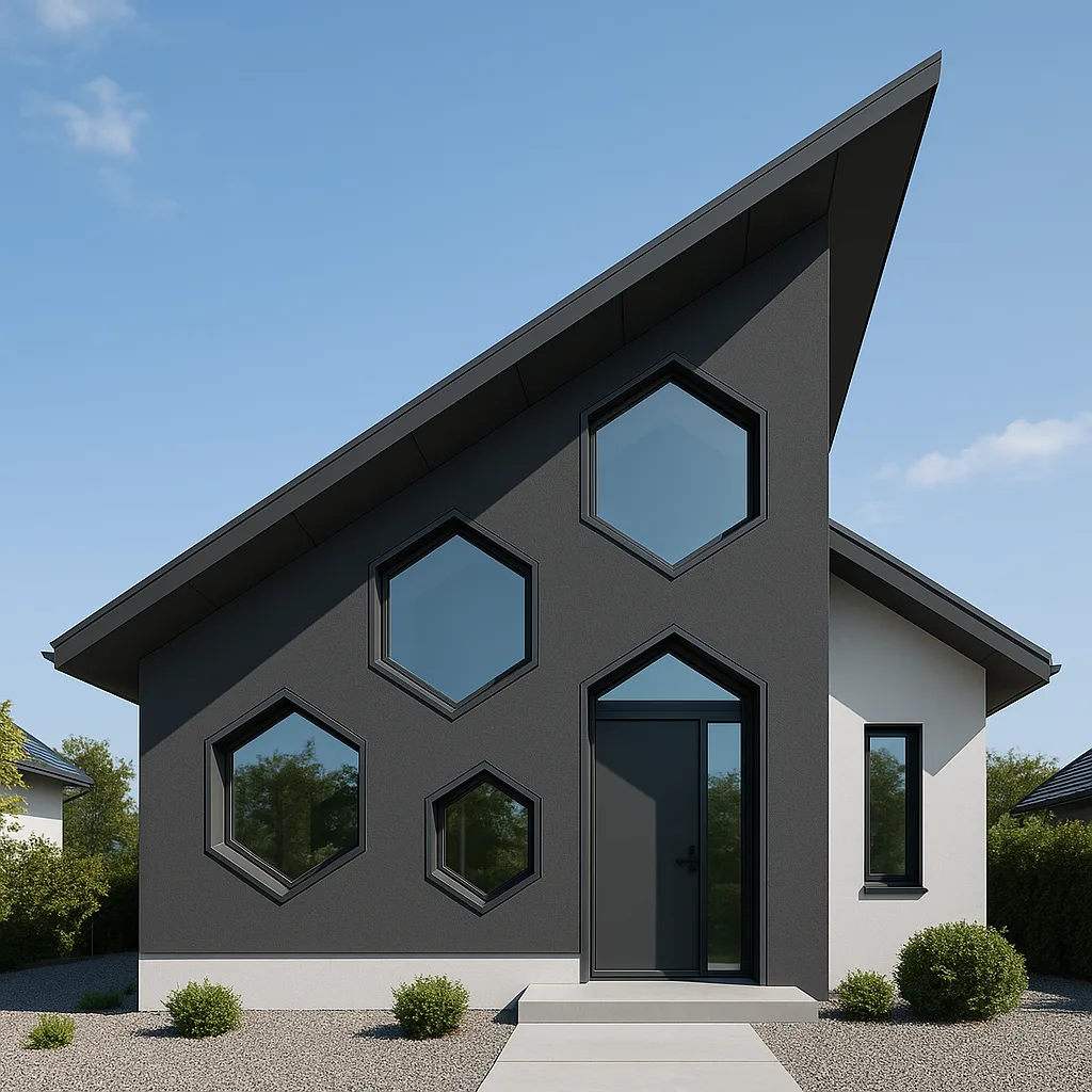 Contemporary Design Was Defined by its Striking Angular Roof