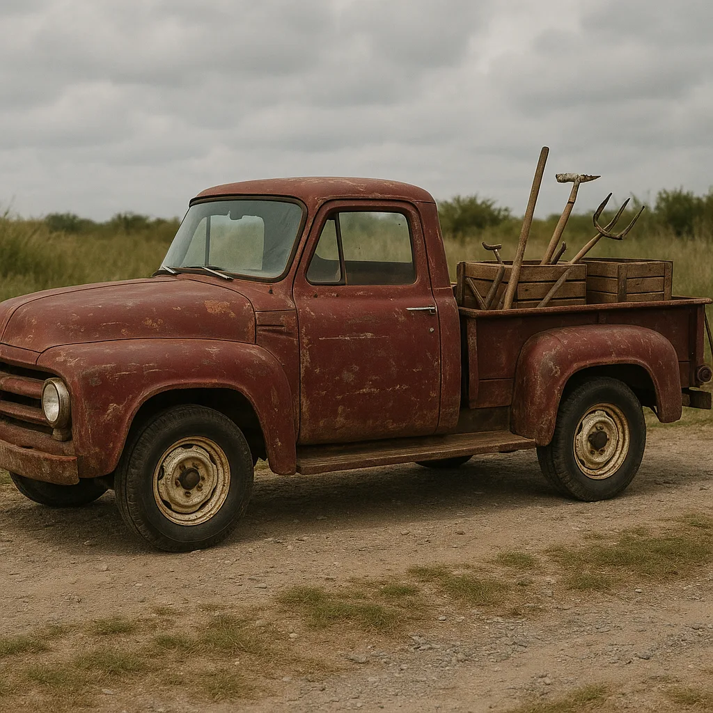 Maroon Pickup Truck