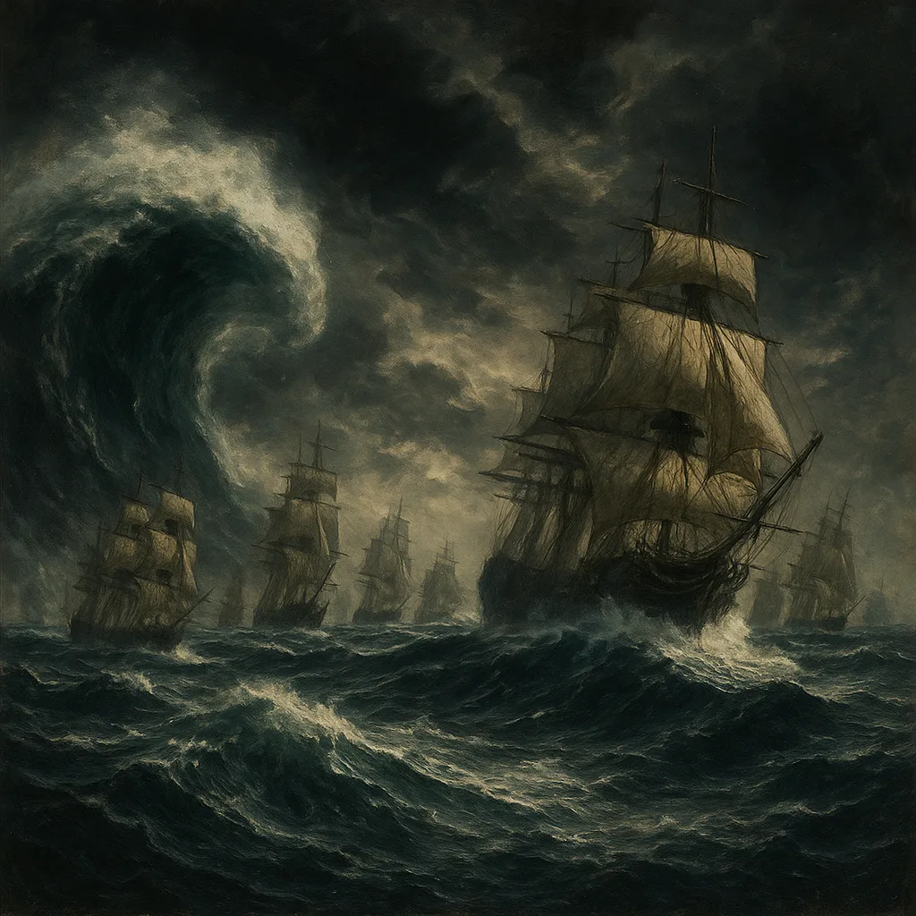 Grand Fleet of Numerous Tall Ships