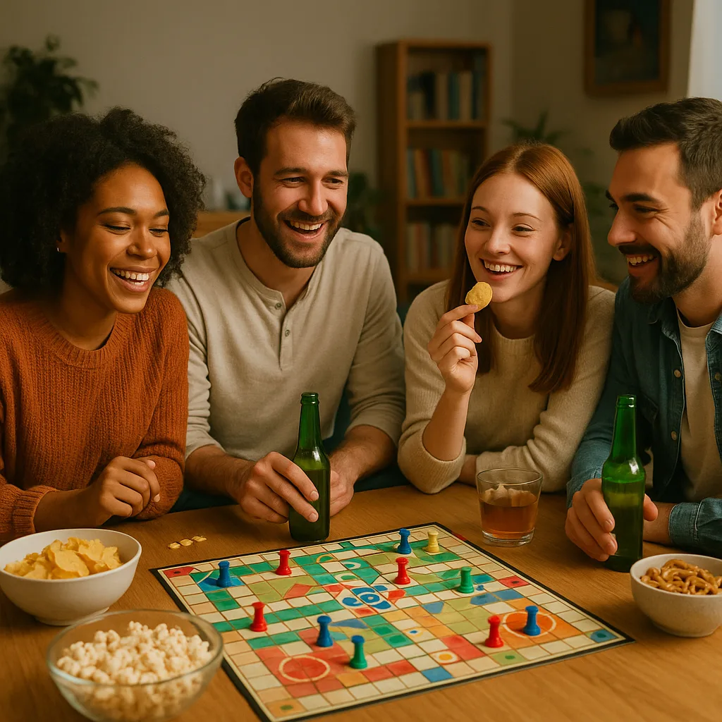 Gathering of Friends Sitting Around a Table