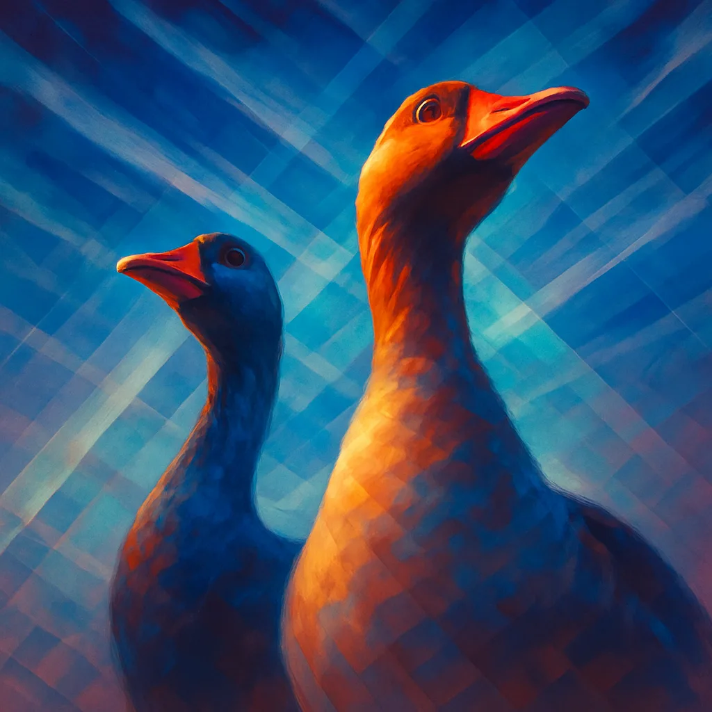 Two Diverse Geese