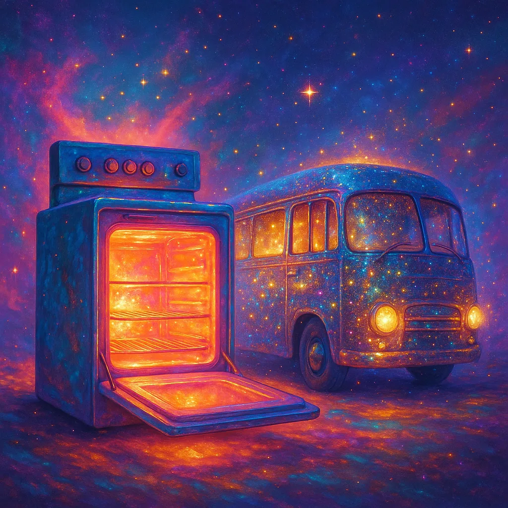Fantastical and Striking Image Showcasing a Radiant Oven