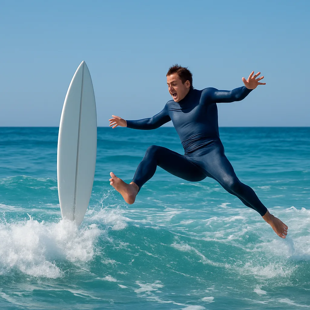 Dressed in a Navy Blue Wetsuit