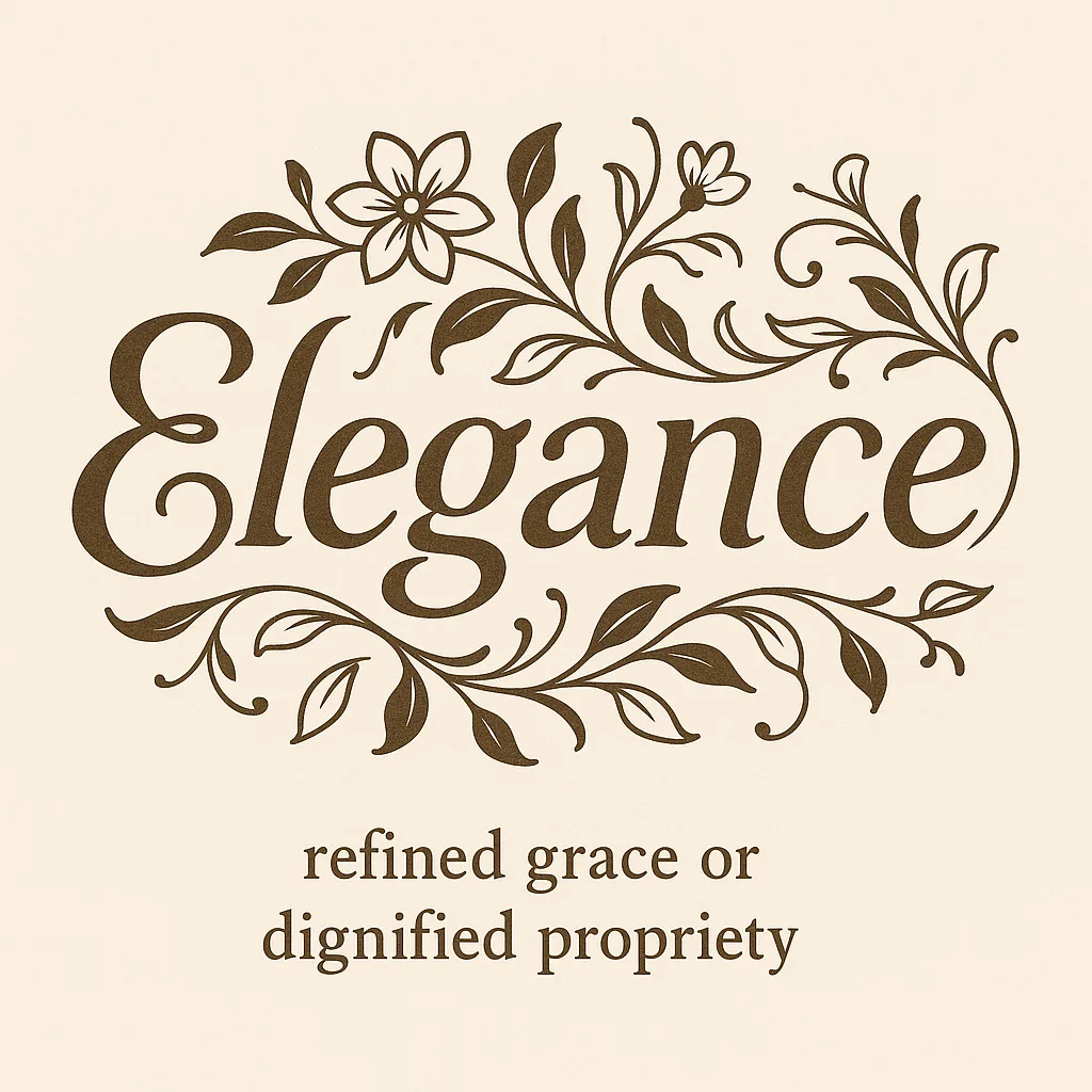 Visual Depiction of the Word "{elegance}"