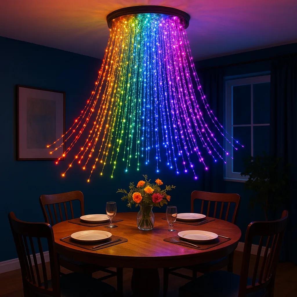 Chandelier in the Dining Room Became a Dazzling Display