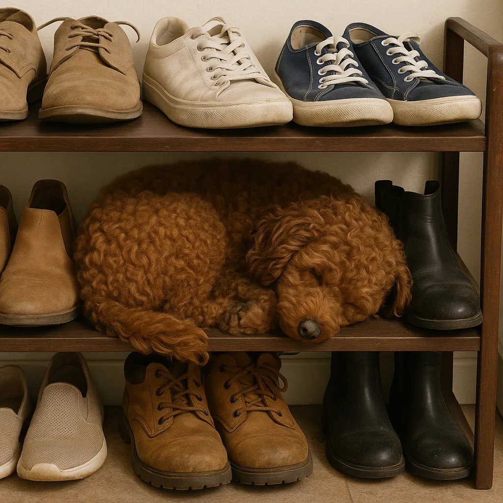 Curly-haired Brown Dog