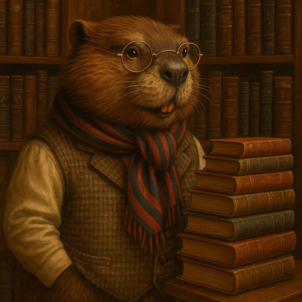 Anthropomorphic Beaver Exudes a Sense of Sagacity While Standing Upright