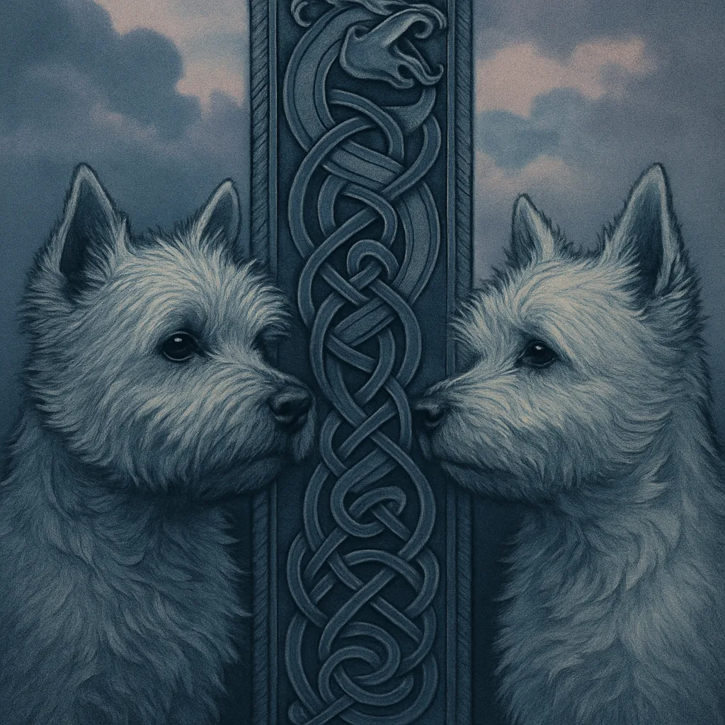 Two Varied West Highland White Terriers in Profile