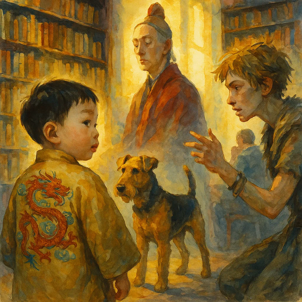 Toddler Embodying a Young Storyteller