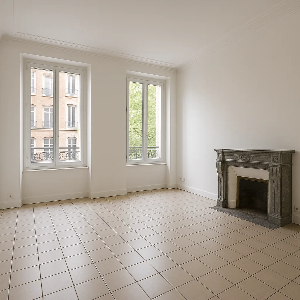 Empty Room with Tiled Floors
