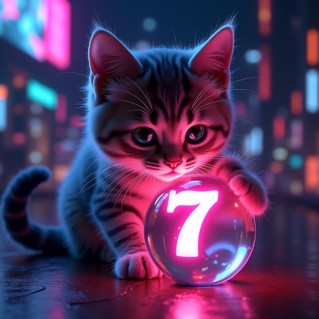 Neon Cat and the Lucky Crystal Ball