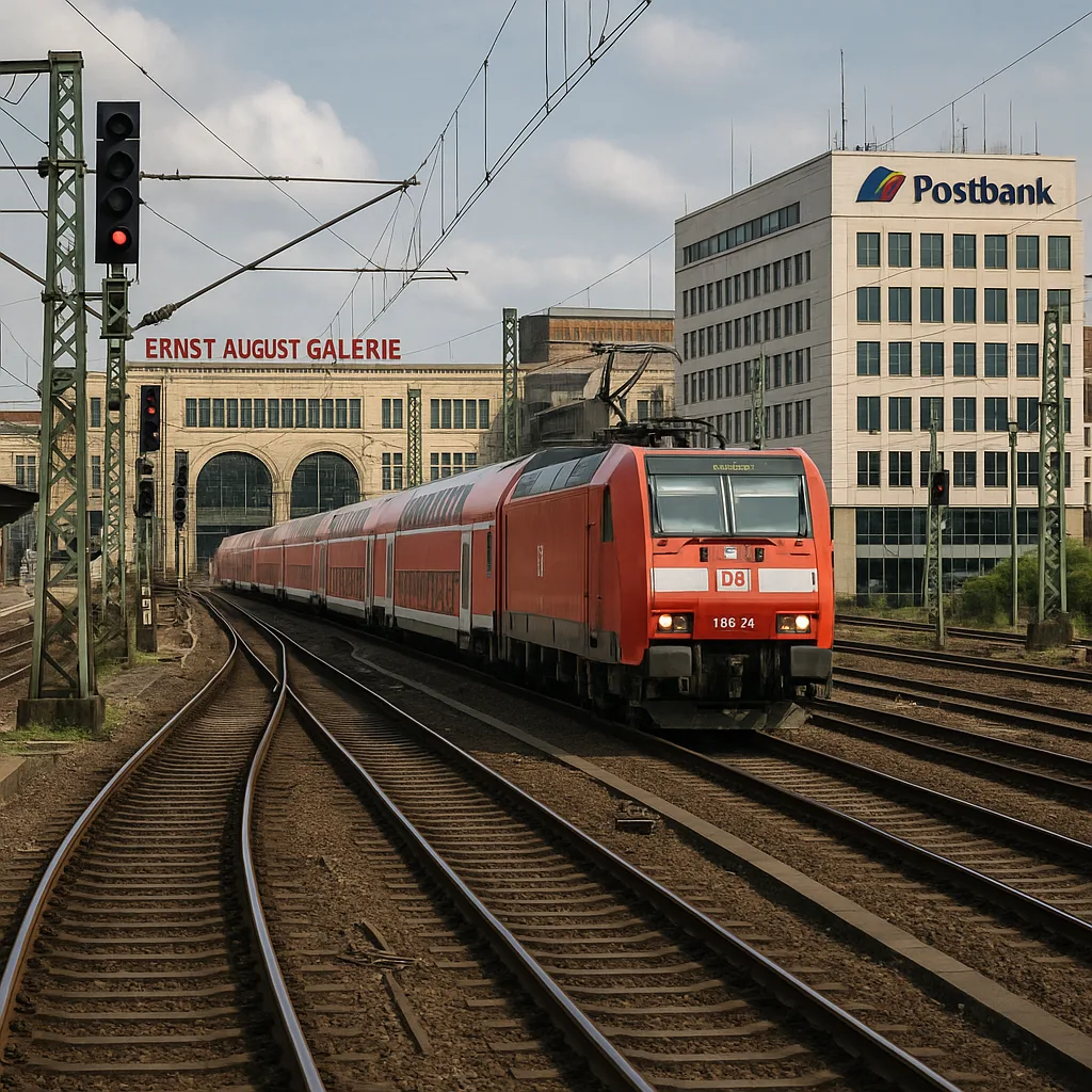Train Station with Railway Tracks