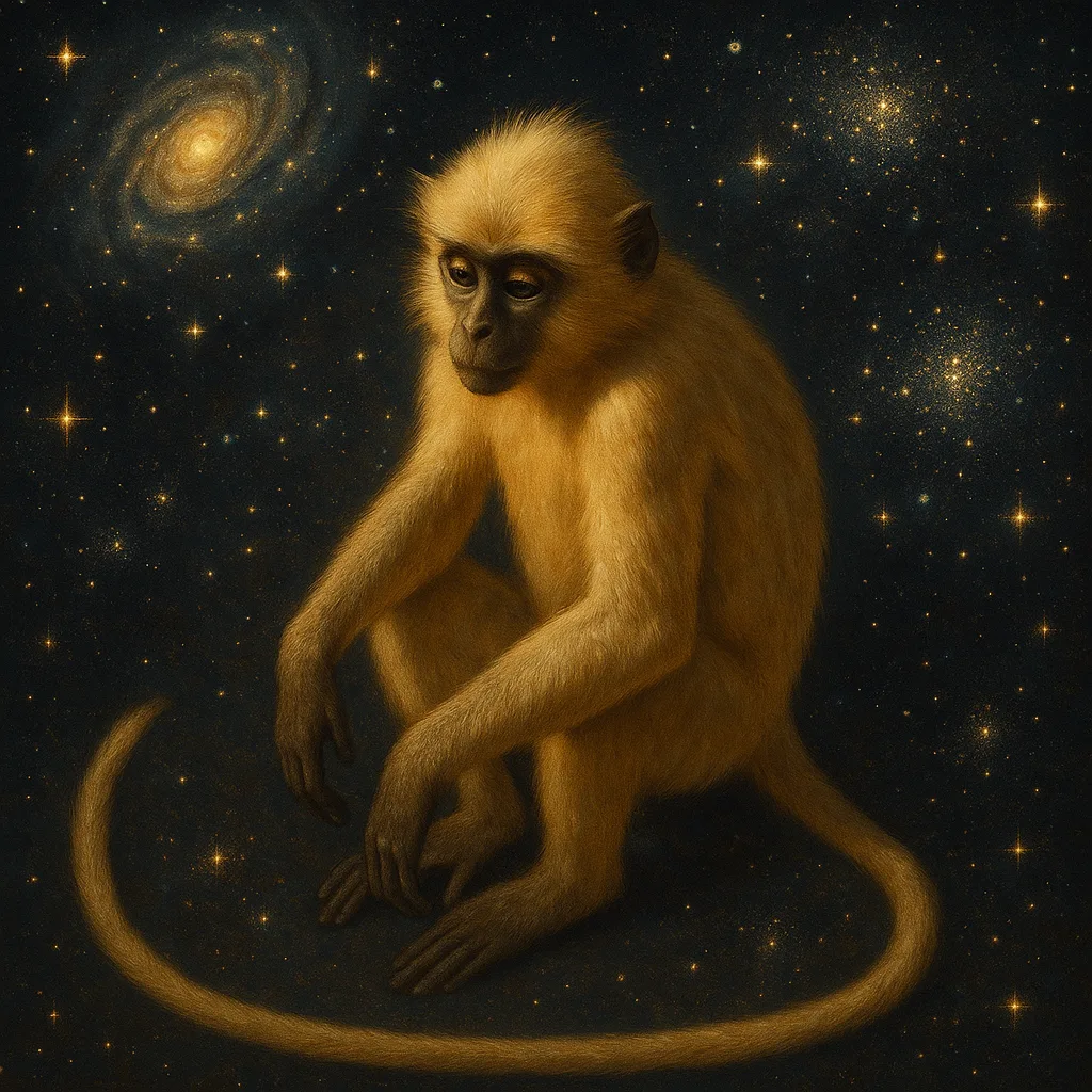 Against a Backdrop of Distant Spiral Galaxies and Glittering Star