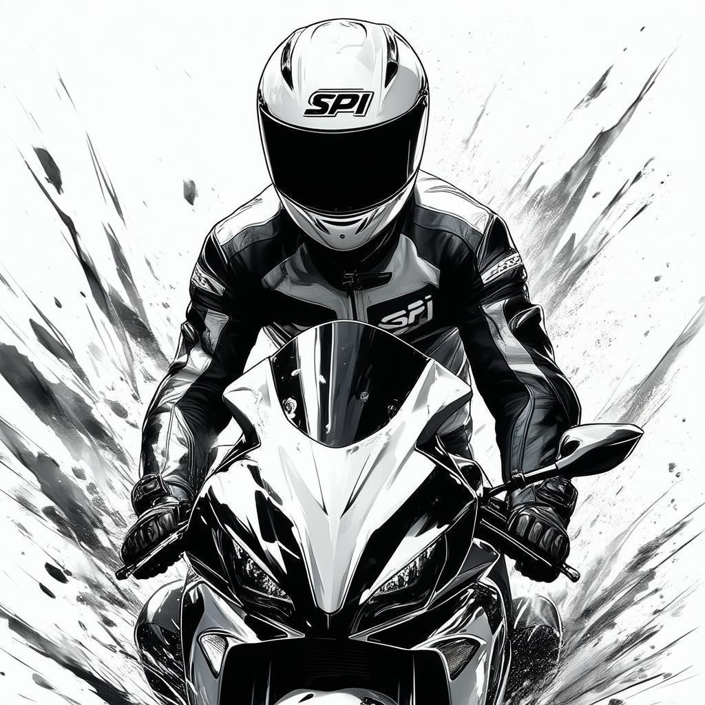 High Speed Manga Motorcycle Jacket Scene