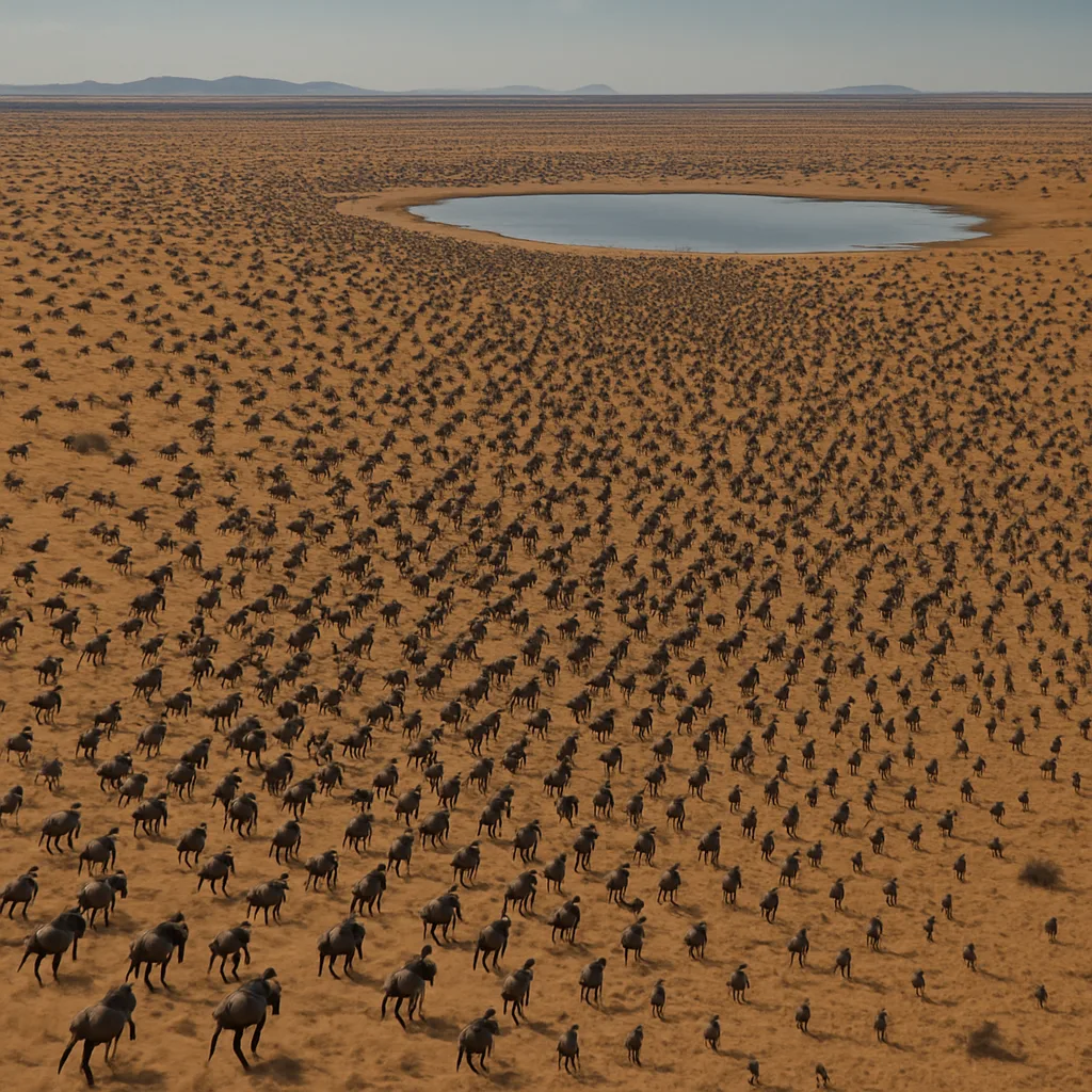 Massive Herd of Wildebeest