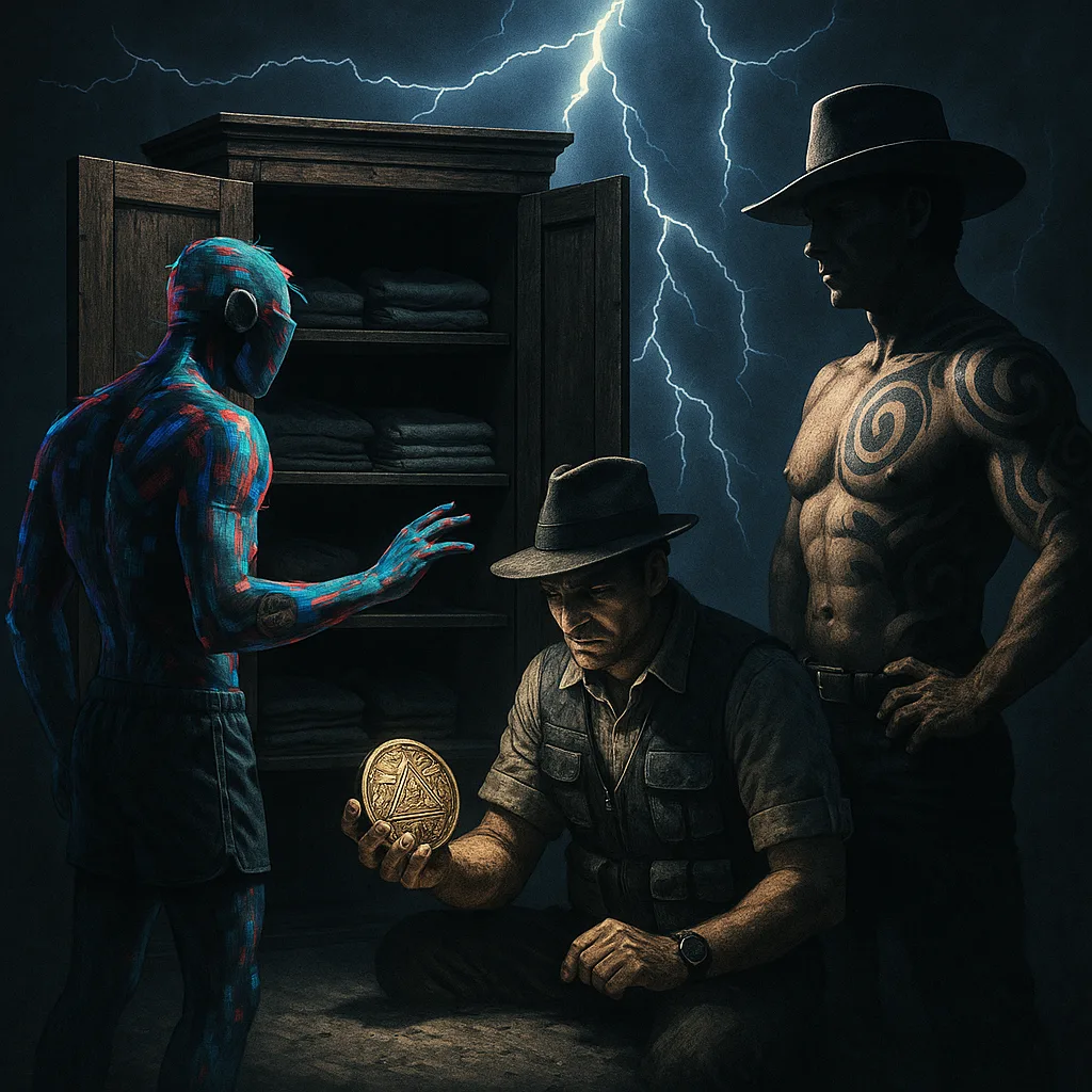 Cyberpunk Figure in Athletic Shorts