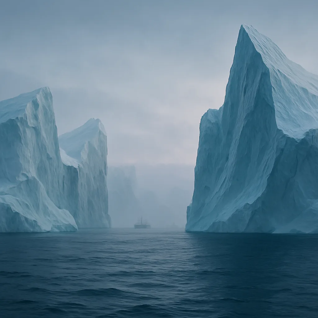 Several Colossal Icebergs