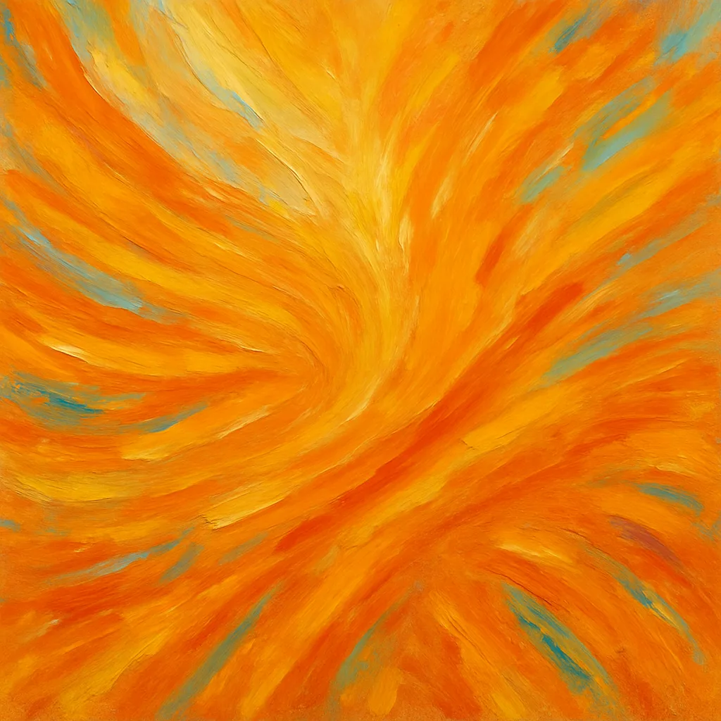 Abstract Oil Painting That Radiates Vibrant