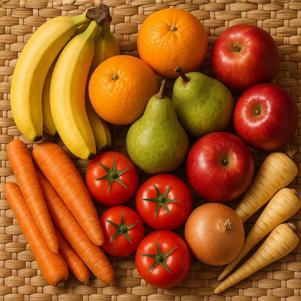 Assortment of Fruits and Vegetables