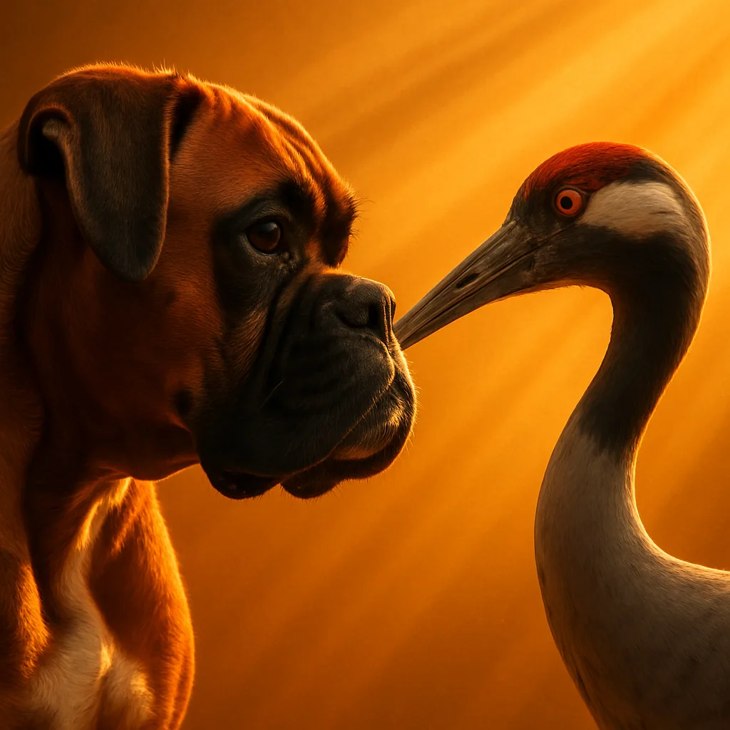 Boxer and Crane