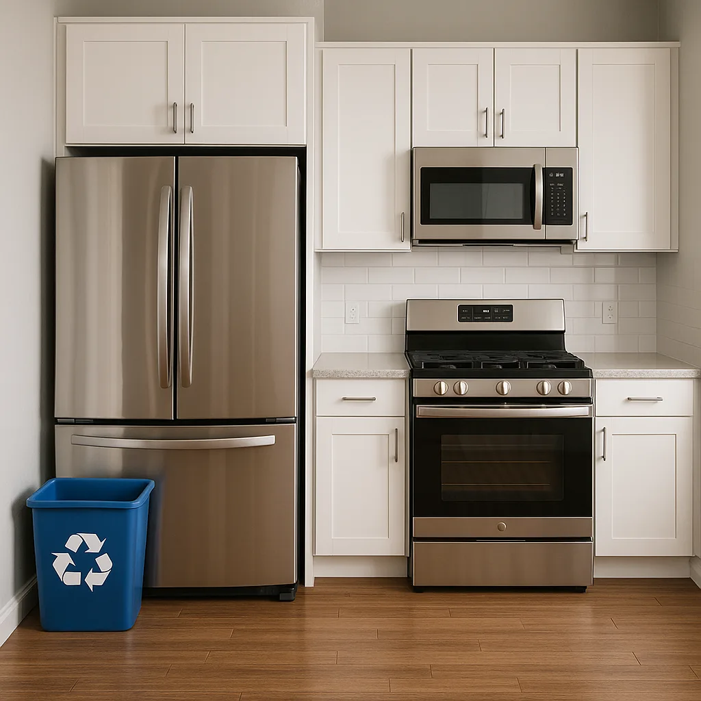 Kitchen Featuring a Modern Stove