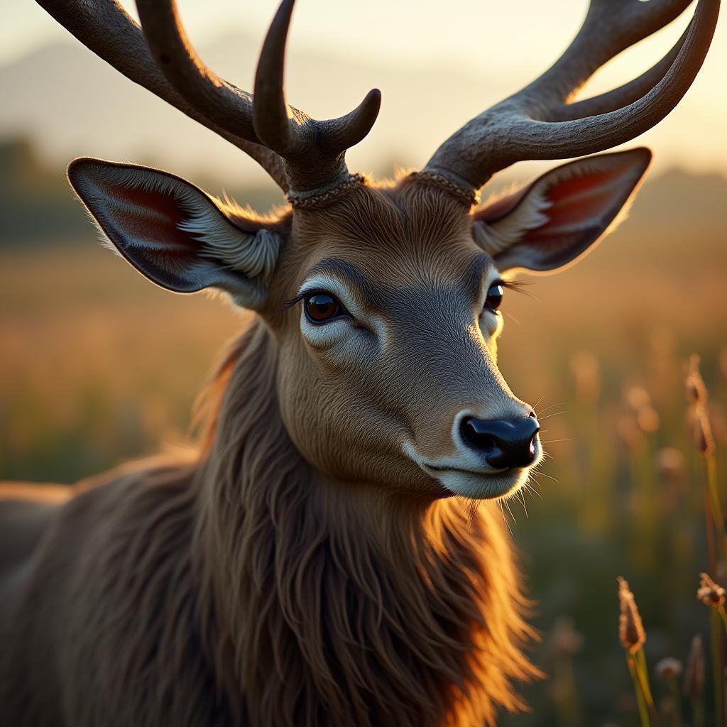 Uuen the Stag God in Golden Light