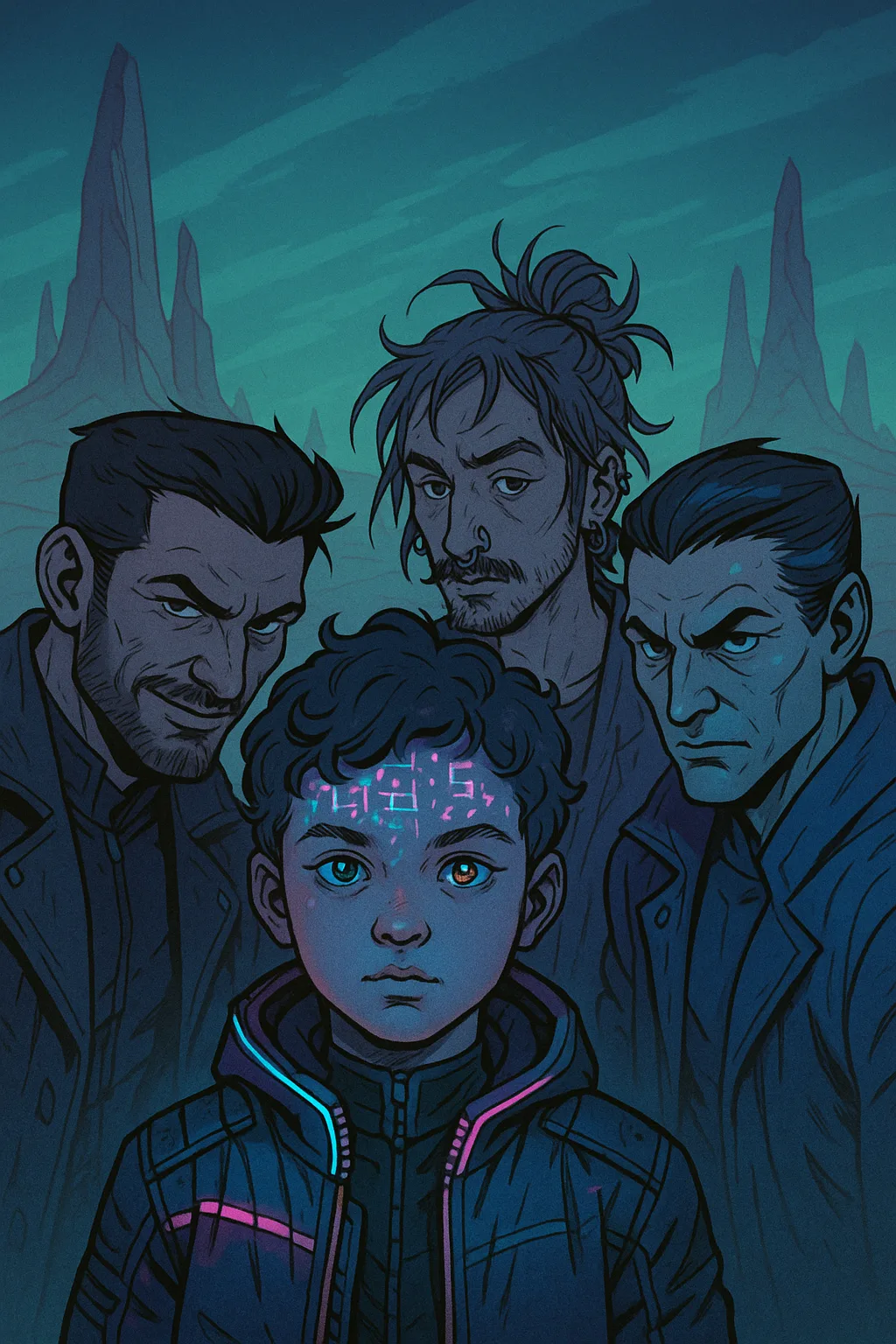 Cyberpunk Youth with a Cherubic Face