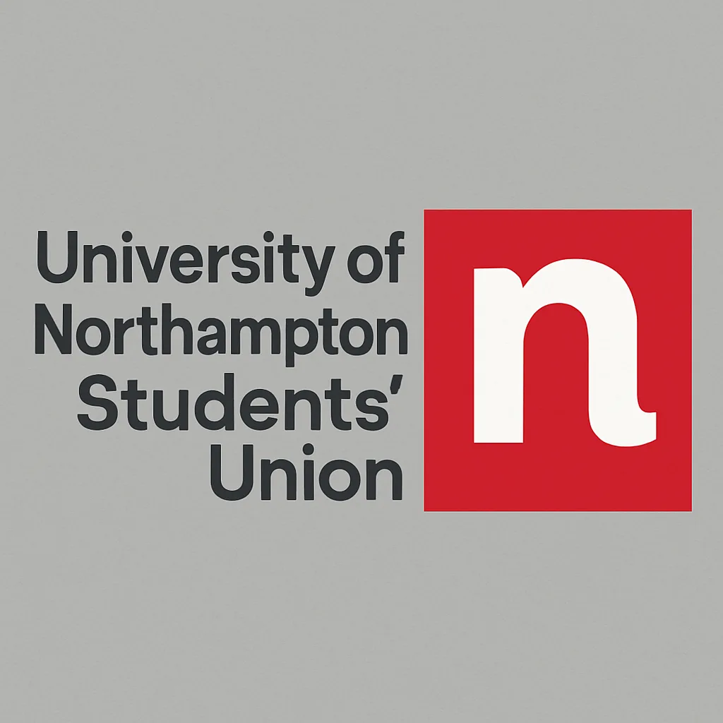 Two-toned Logo Featuring the Text "University of Northampton Students' Union"