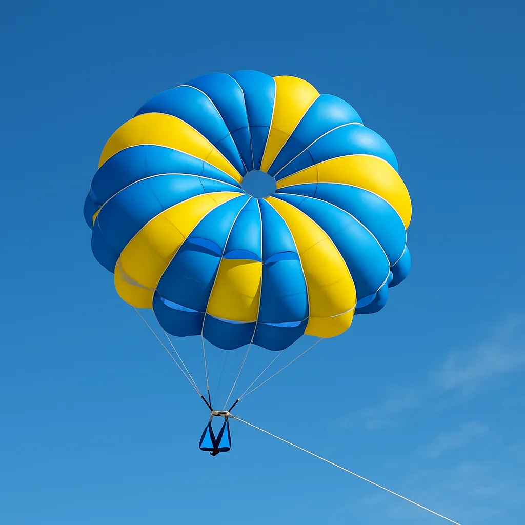 Brightly Colored Parasail in Shades