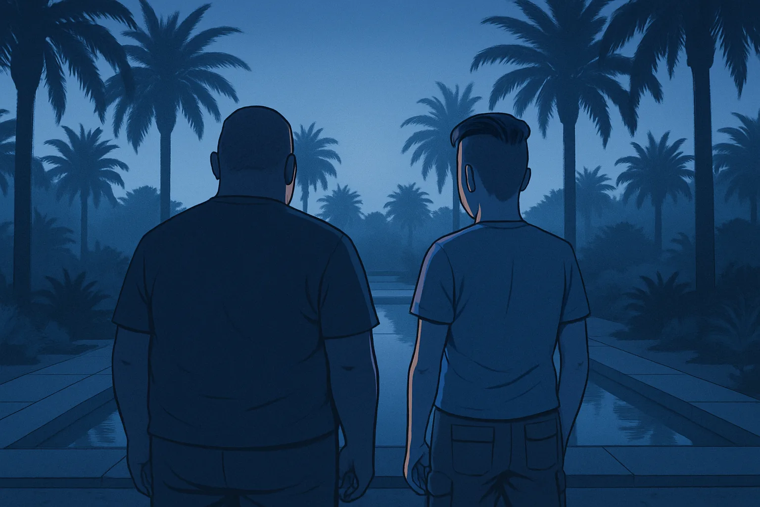 Stocky Figure with a Very Short Buzz Cut