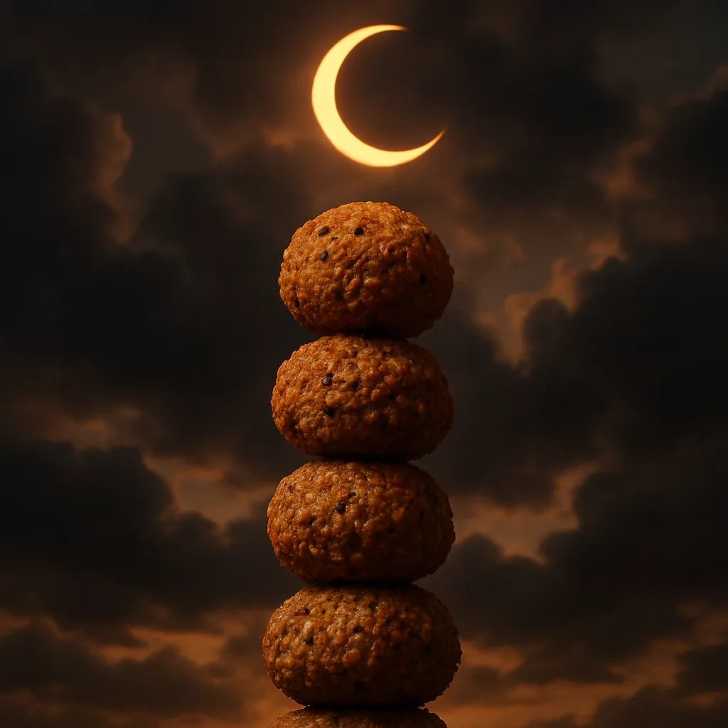 Dramatic Sky Featuring a Crescent-shaped Solar Eclipse Serves