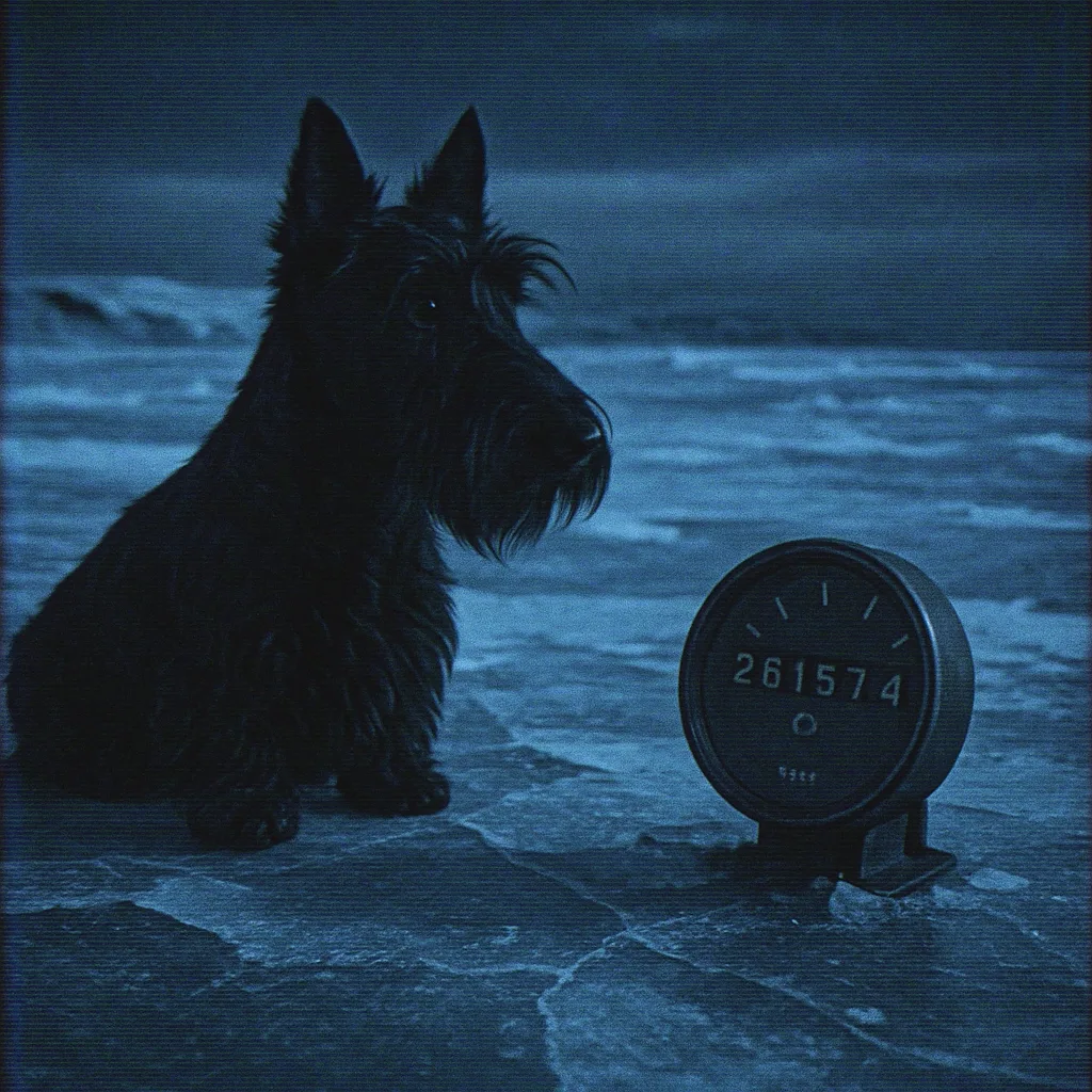 Scotch Terrier and Odometer on Arctic Ice