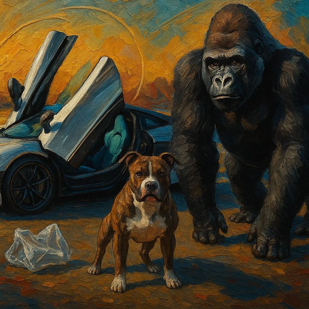 Scene Rendered in Thickly Applied Paint