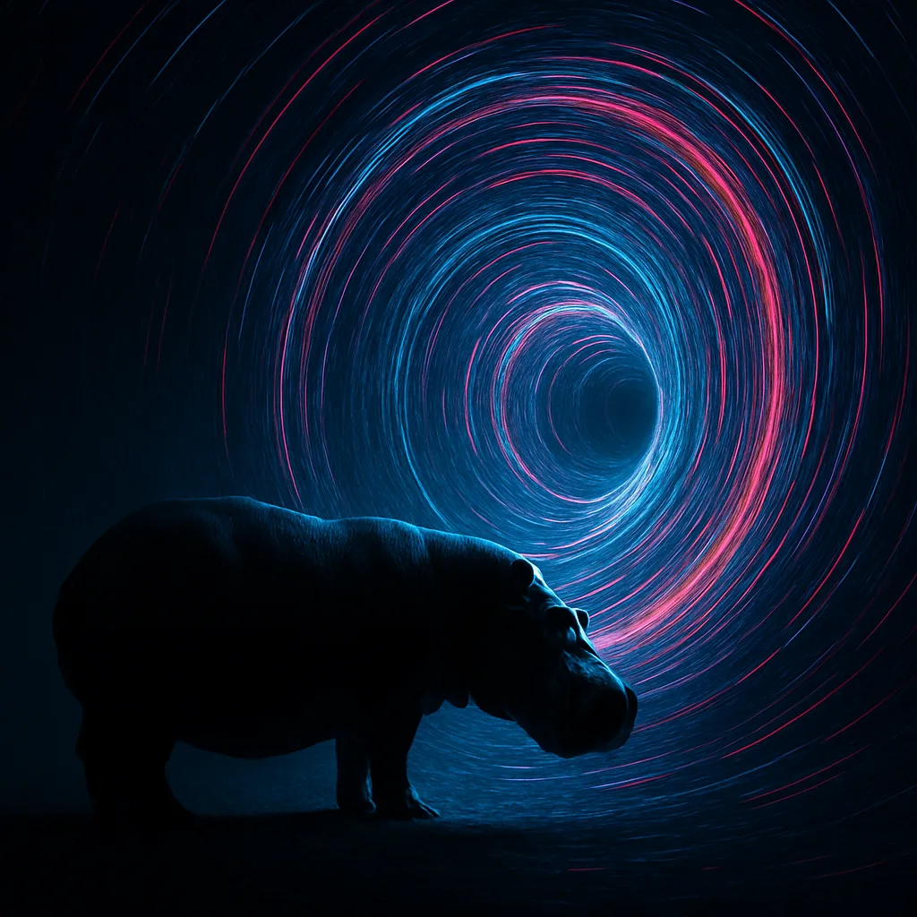 Lone Hippopotamus in Profile