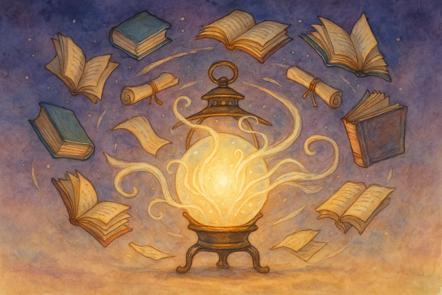 Portray a Lantern Glowing Like a Magical Crystal Sphere