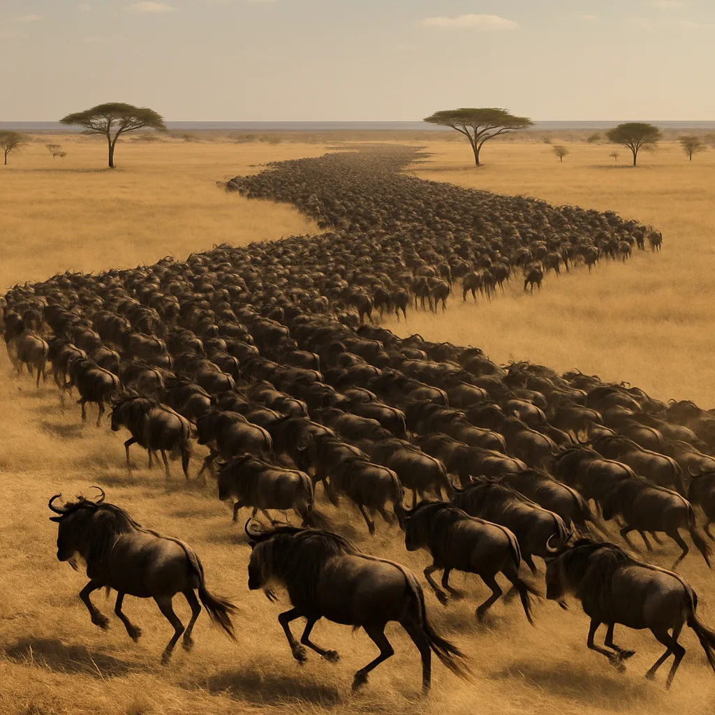 Immense Herd of Wildebeest