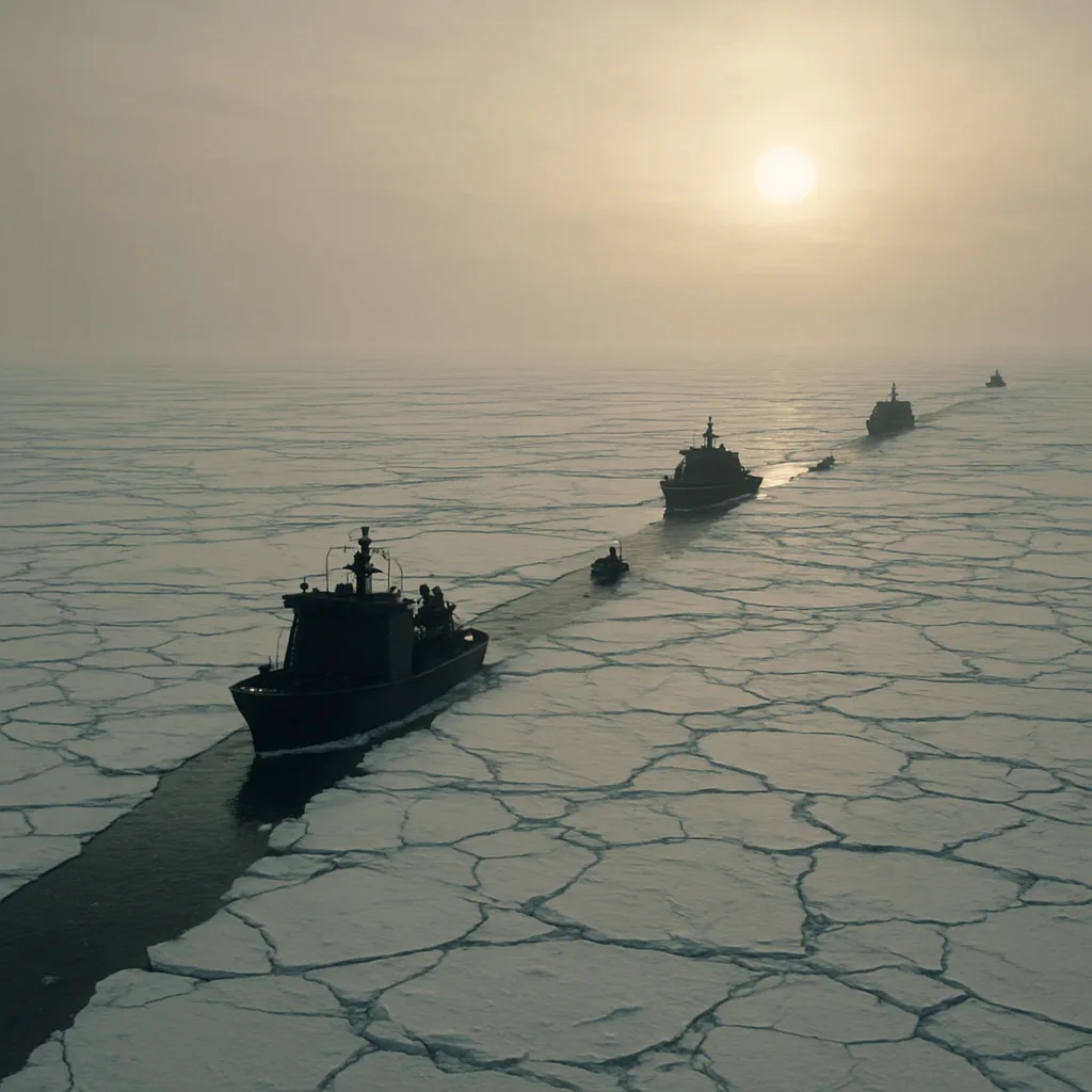 Several Icebreaker Ships