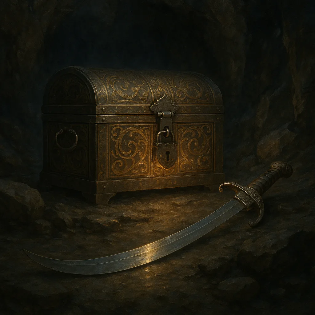 Meticulously Crafted Painting Captures an Ancient Treasure Chest