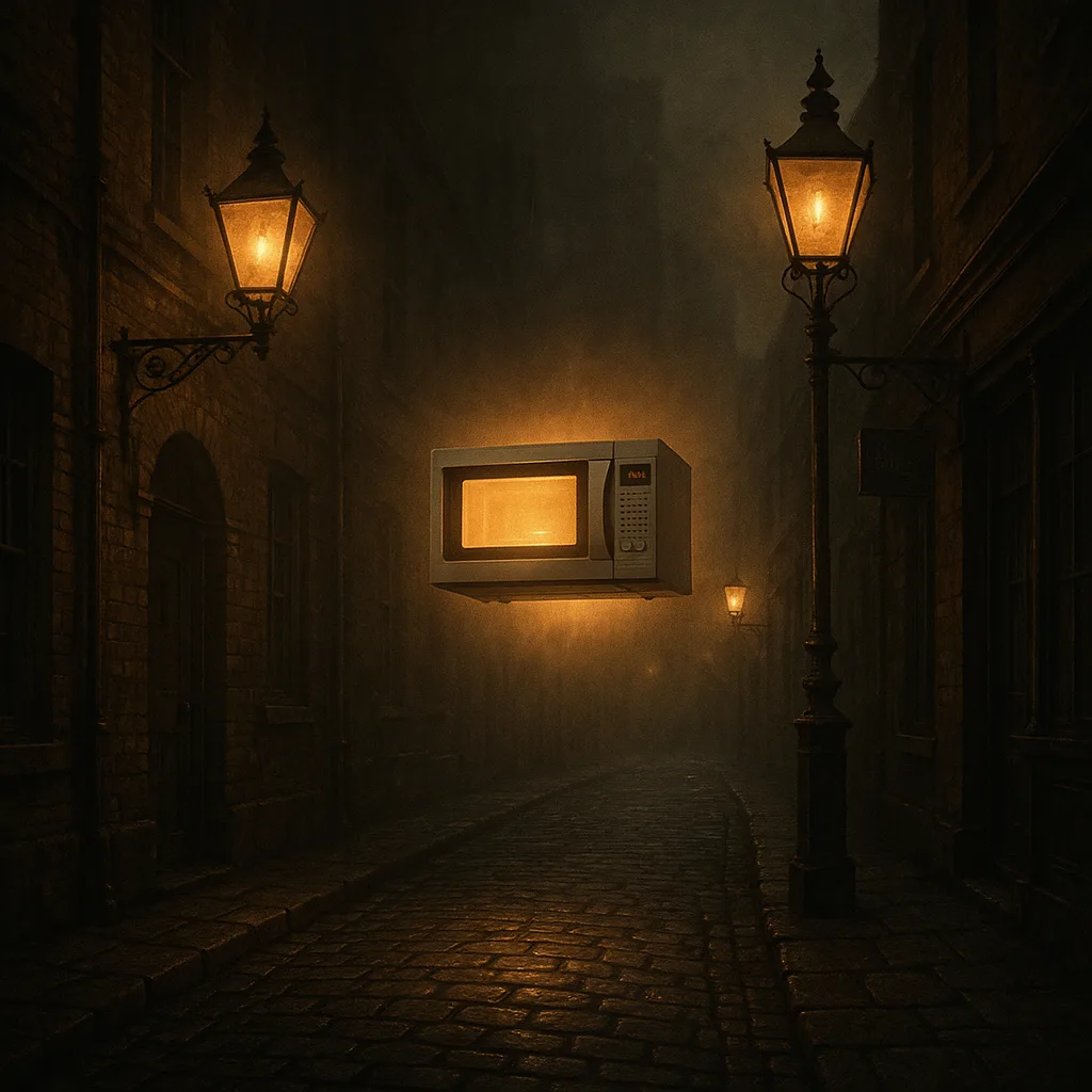 Lone Microwave with Mythological Gravitas Glows Warmly
